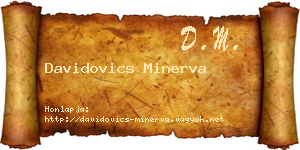 Davidovics Minerva névjegykártya